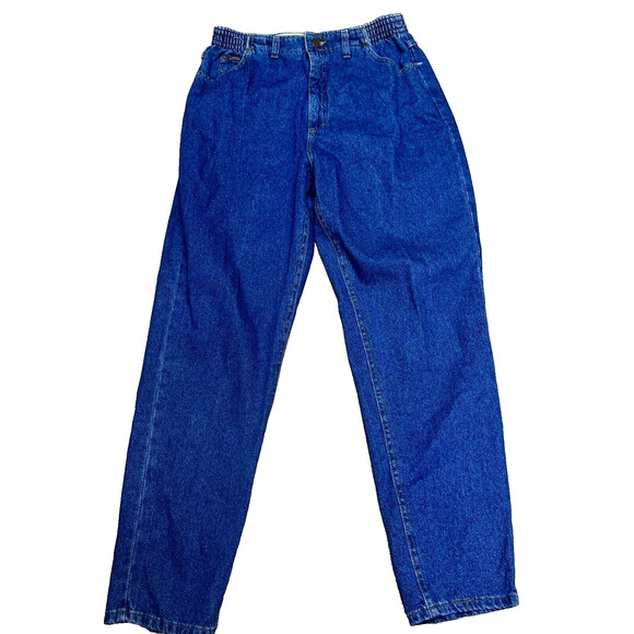 Riders Denim Jeans Mens 16 Medium Blue Stretch Elastic Waist Authentic Comfort - Picture 1 of 9